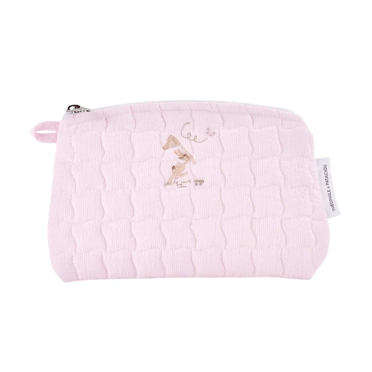 Théophile & patachou - Pink Garden Party - Platte tas - Gewatteerd Geborduurd