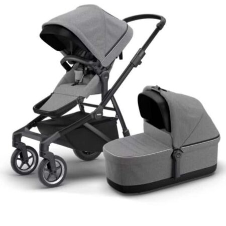 Thule - Sleek Grey Melange on Black incl. bassinet