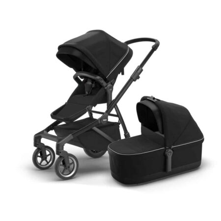Thule - Sleek Midnight Black on Black incl. bassinet