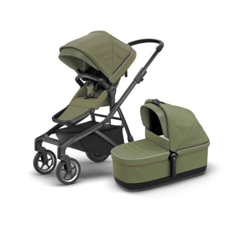 Thule - Sleek Soft Green on Black incl. bassinet