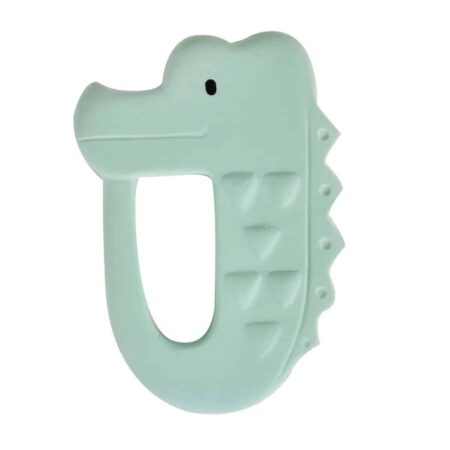 Tikiri - BIJTRING - MIJN EERSTE SAFARIDIERTJE / KROKODIL 7x10.5cm, in natuurlijk rubber, op blisterkaart, 0+