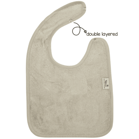 Timboo - Bib Doubled 26X38Cm - Feather Grey
