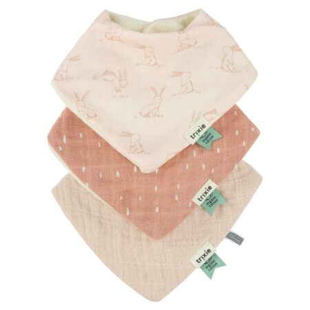Trixie - Bandana bib 3-pack mix - Rosy Rabbit