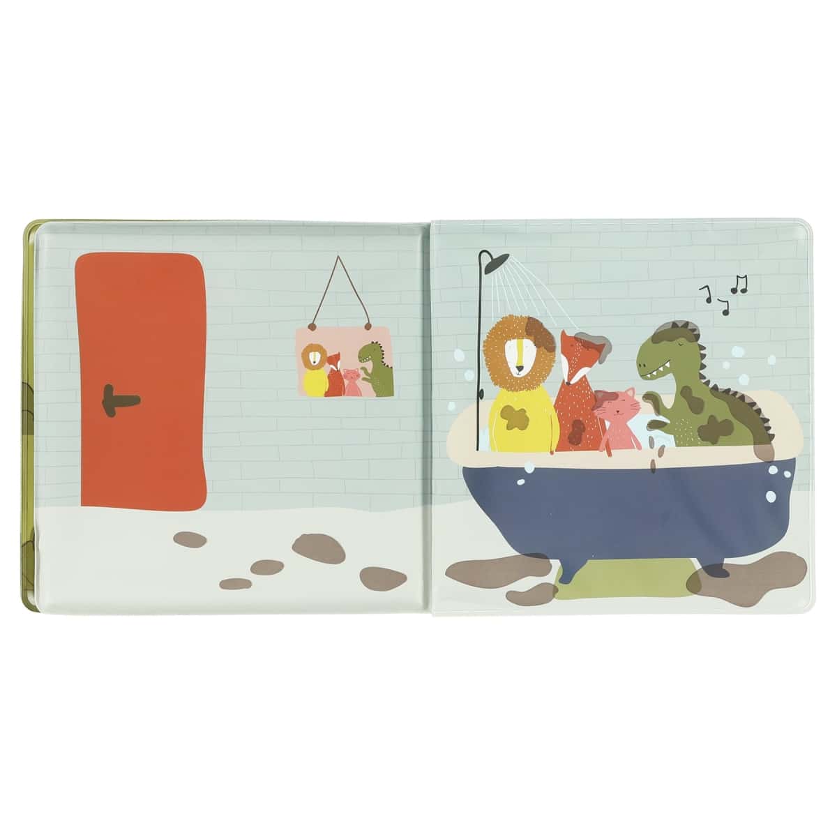 Trixie - Colour changing bath book - Muddy Mr. Dino