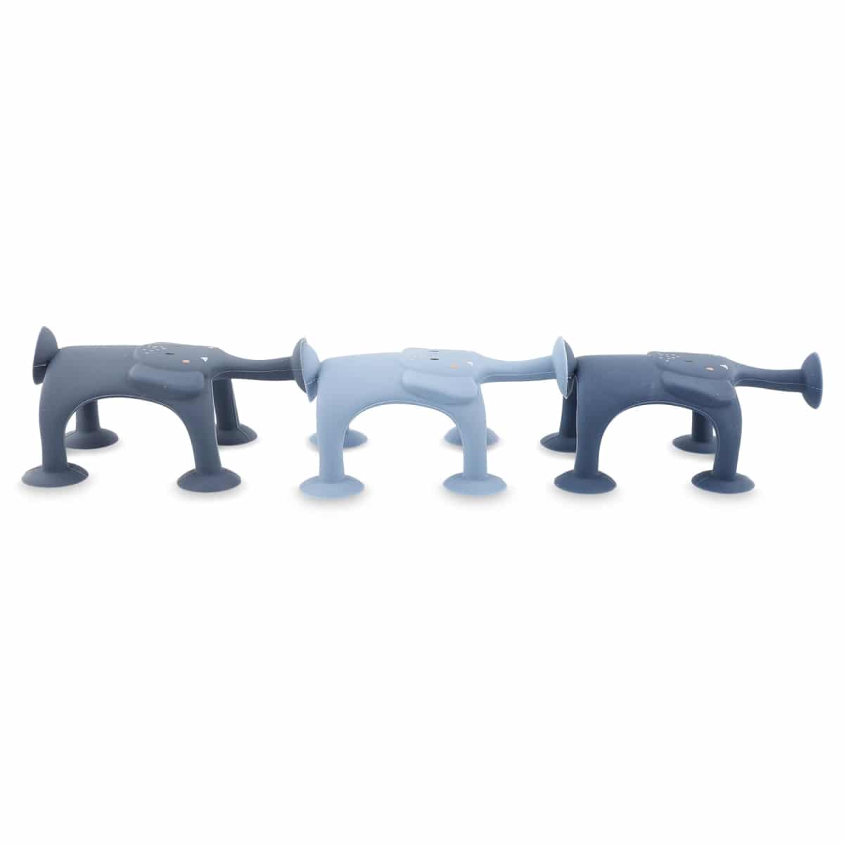 Trixie - Dierenspel met zuignappen 3 stuks - Mrs. Elephant familie blauw