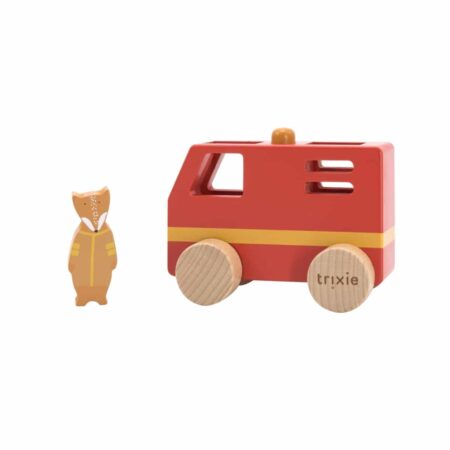 Trixie - Houten mini brandweerwagen