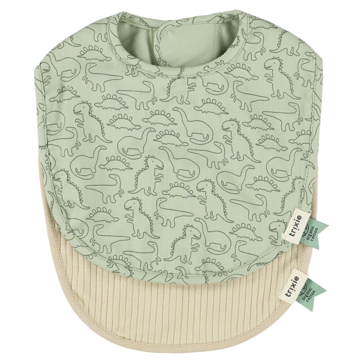 Trixie - Newborn bib 2-pack mix | Small - Daring Dino