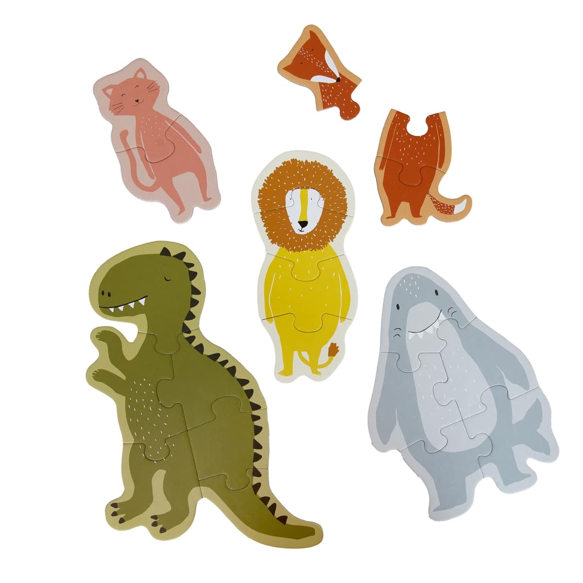 Trixie - Puzzle box - Big and small animals - 5 puzzles