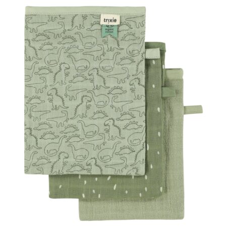Trixie - Tetra washandjes 3-pack mix - Daring Dino