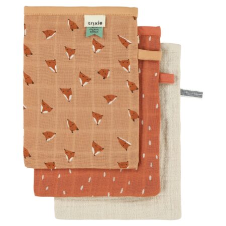 Trixie - Tetra washandjes 3-pack mix - Fierce Fox