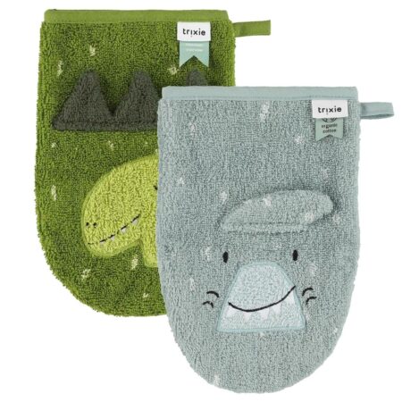 Trixie - Washandje 2-pack| Mr. Shark - Mr. Dino