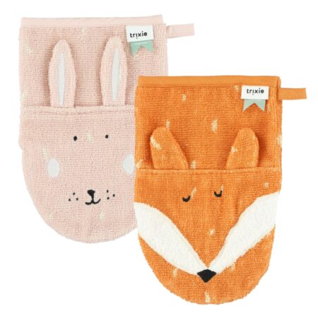 Trixie - Washandje 2-pack | Mrs. Rabbit - Mr. Fox