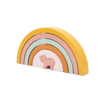 Trixie - Wooden rainbow stacking - Mrs. Cat