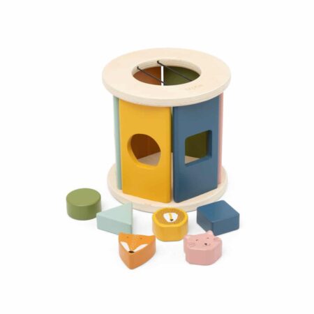 Trixie - Wooden rolling shape sorter