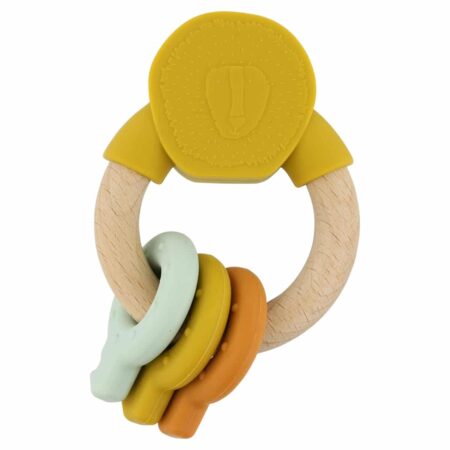 Trixie - Wooden silicone activity ring - Mr. Lion