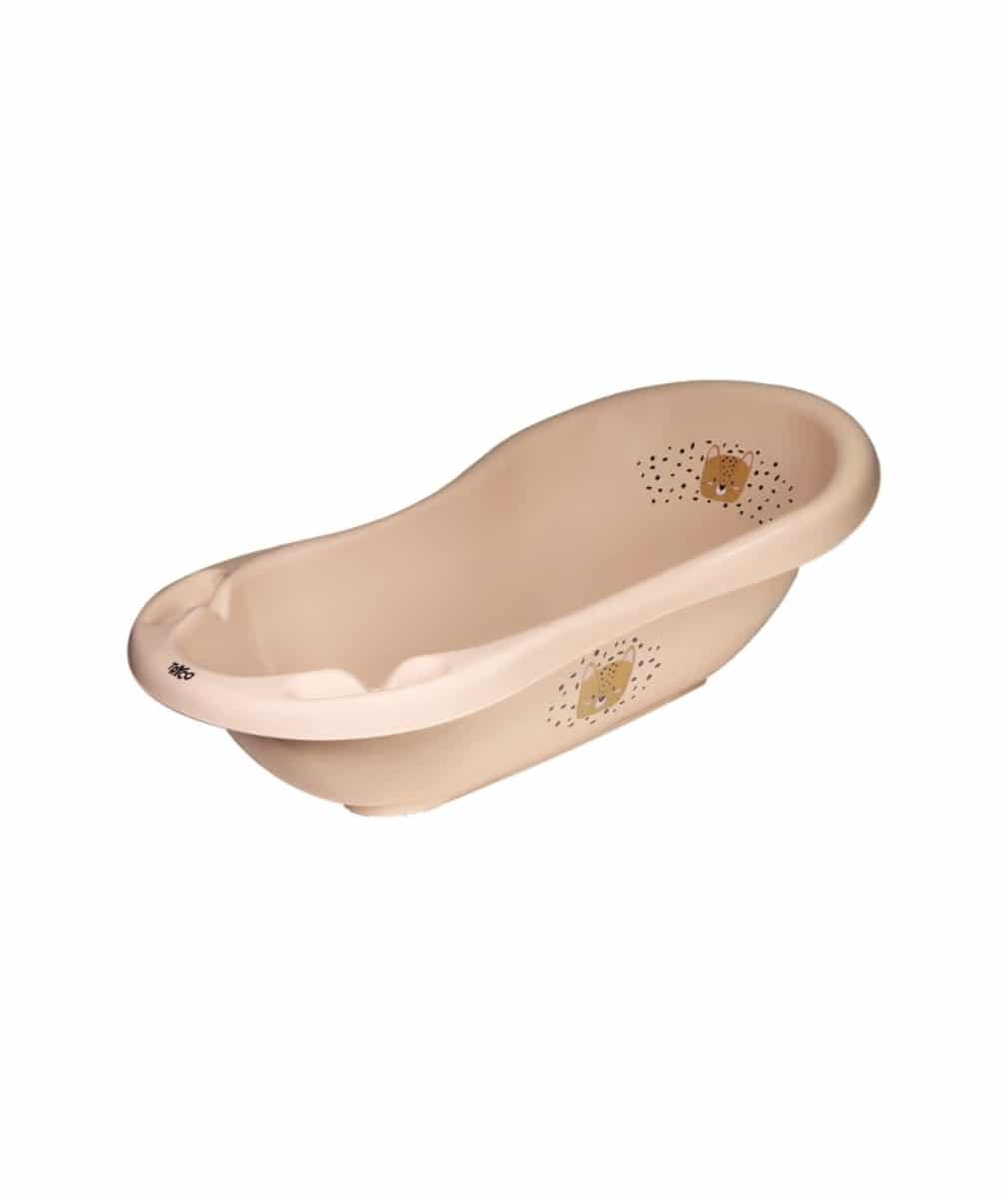 Tryco - Bath with plug and anti slip - Leopard Lenny - Sand