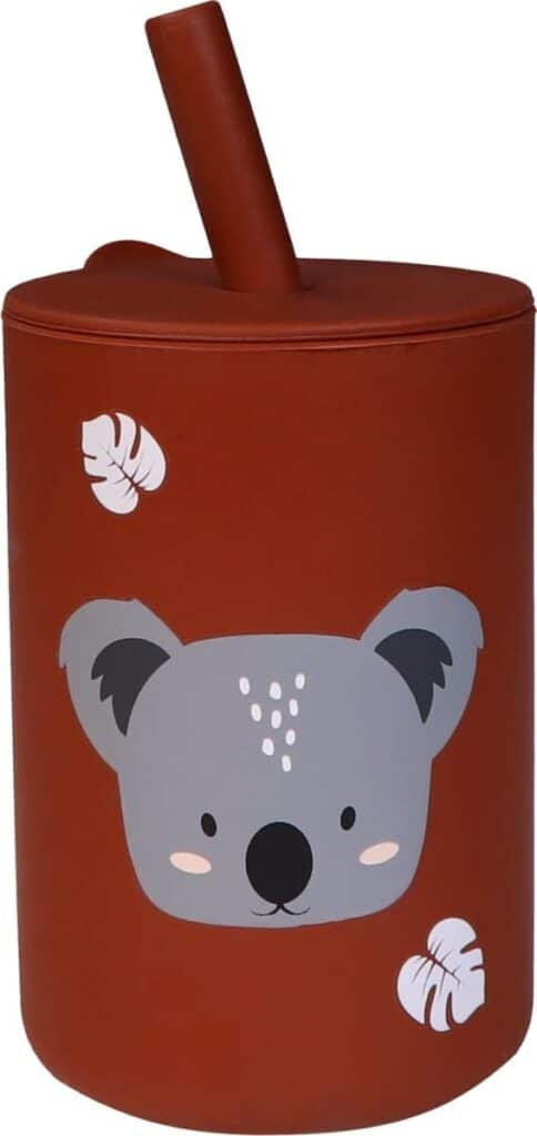 Tryco - Silicone - Straw Cup - Koala Dark Rust