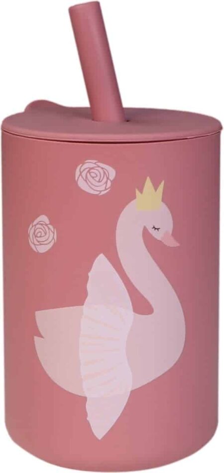 Tryco - Silicone - Straw Cup - Swan Dusty Rose