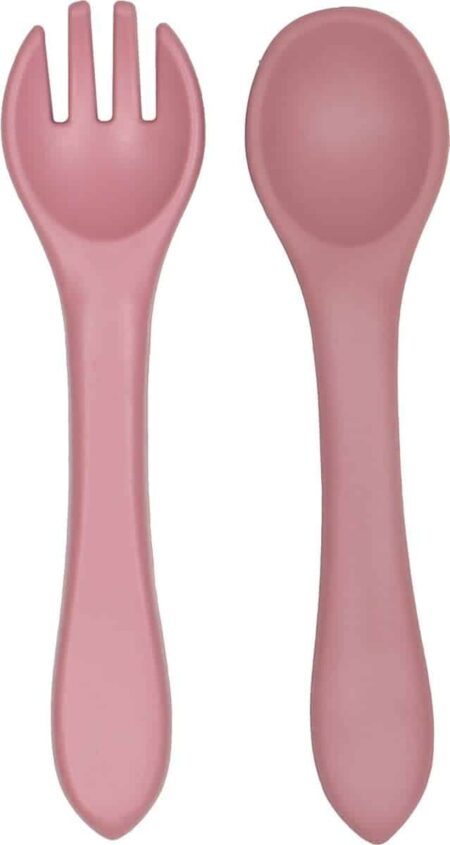 Tryco - Silicone - spoon & fork - Dusty Rose
