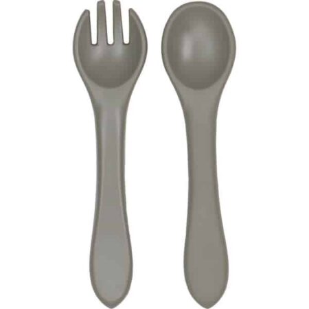 Tryco - Silicone - spoon & fork - Olive Gray