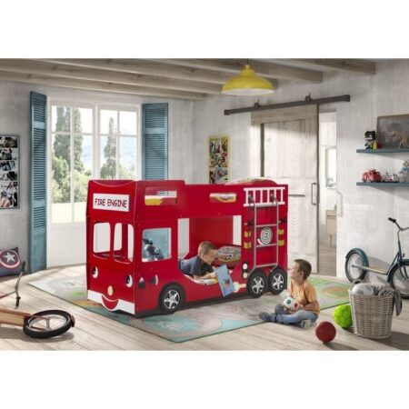 VIPACK - FIRE TRUCK BUNK BED