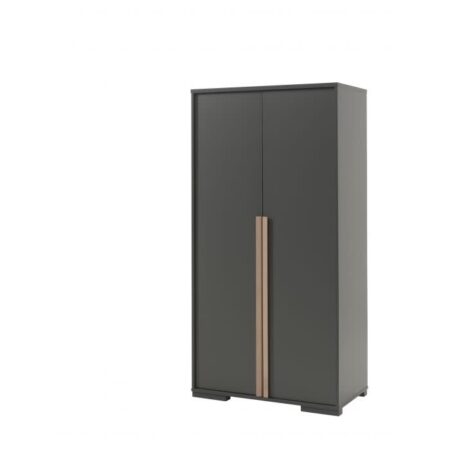 VIPACK - LONDON 2-DEURS KLEERKAST ANTRACIET