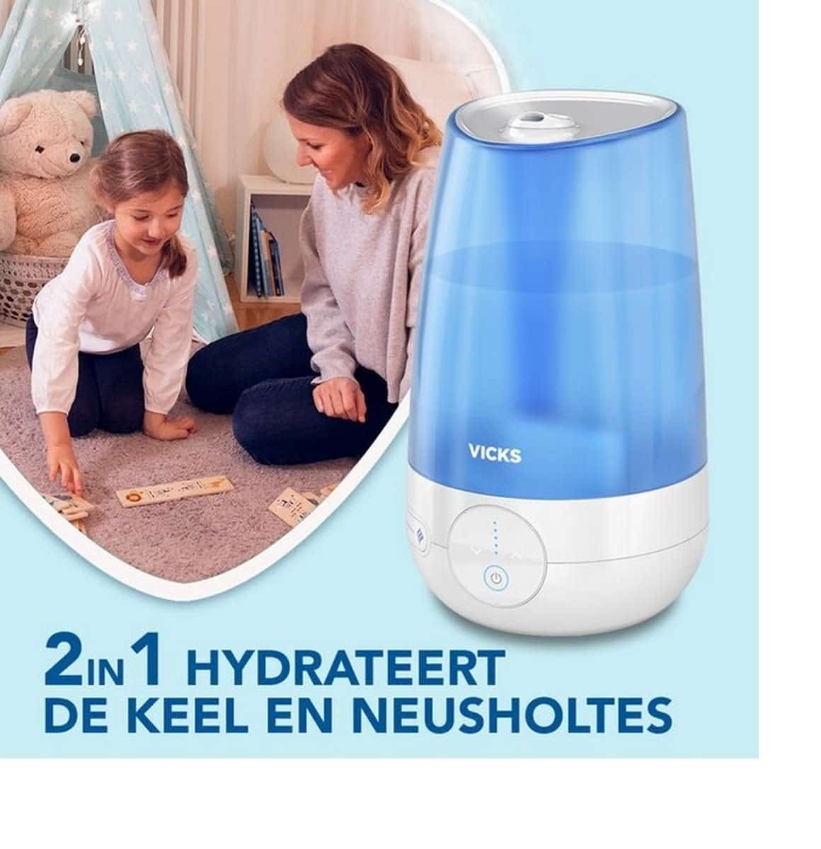 Vicks - CoolMist Ultrasonic Humidifier with 2x Scent Pad Heater