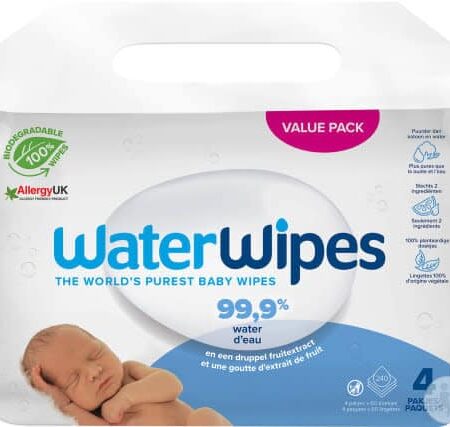WaterWipes - Billendoekjes 240st (4 x 60 st)