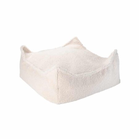 Wigiwama - Cream White Square Ottoman