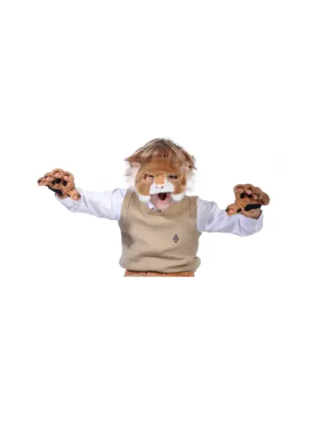 Wild & Soft - Verkleedset leeuw (masker/handschoenen/staart) m/doos