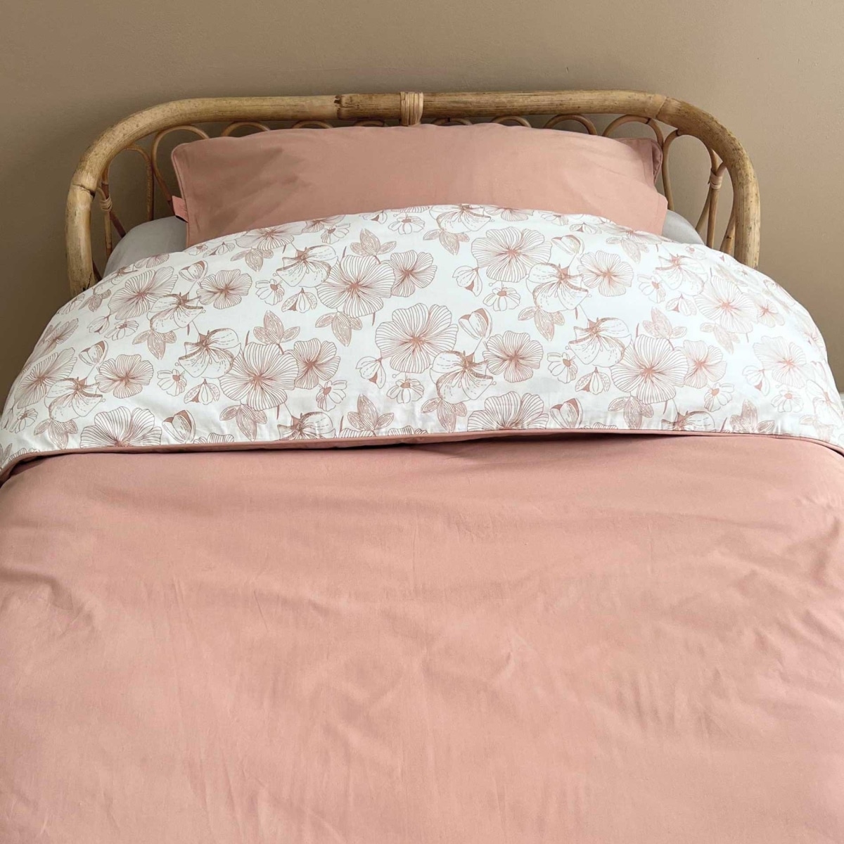 Witlof for Kids - Tuck-Inn Dekbedovertrek Junior 120X150Cm Flower Powder