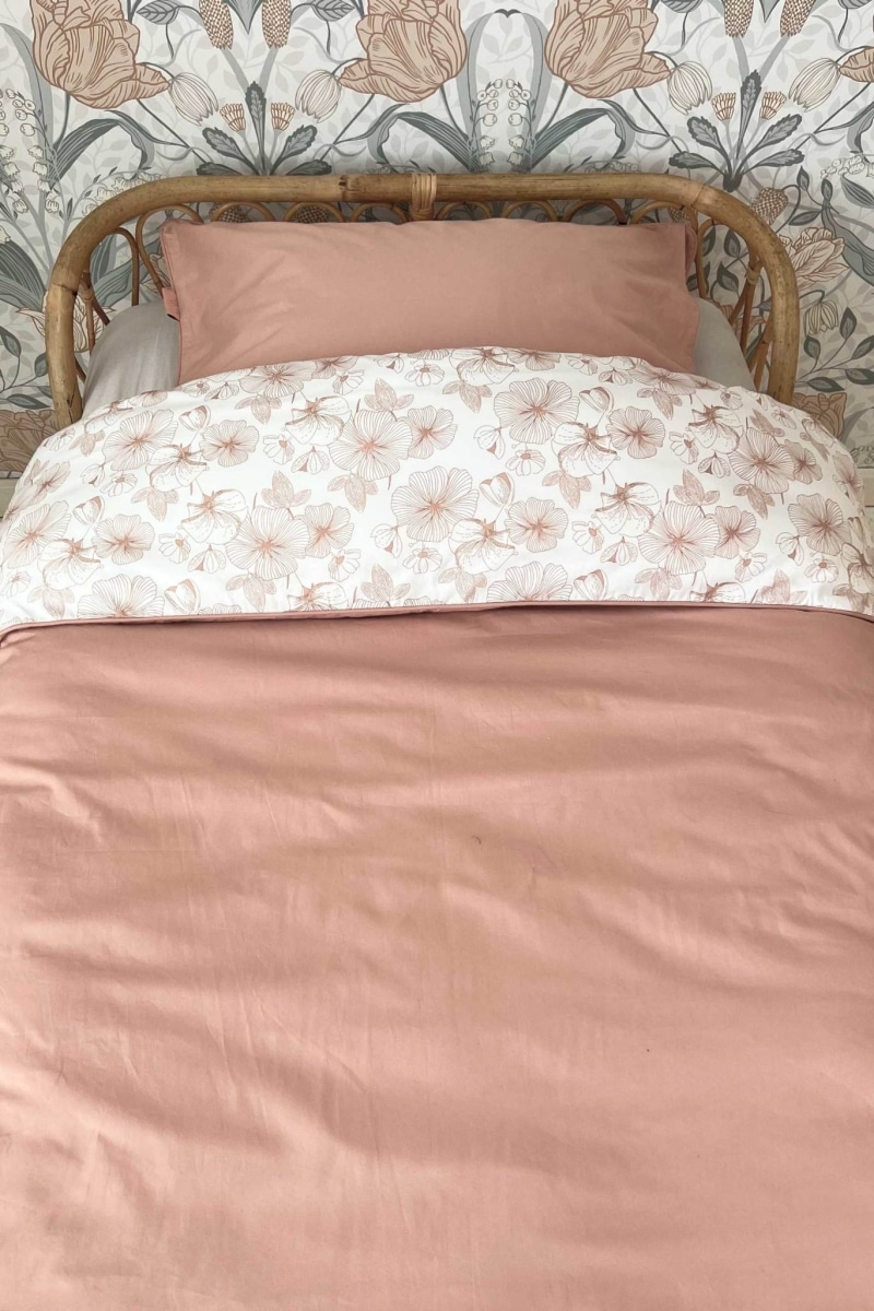 Witlof for Kids - Tuck-Inn Dekbedovertrek Junior 120X150Cm Flower Powder