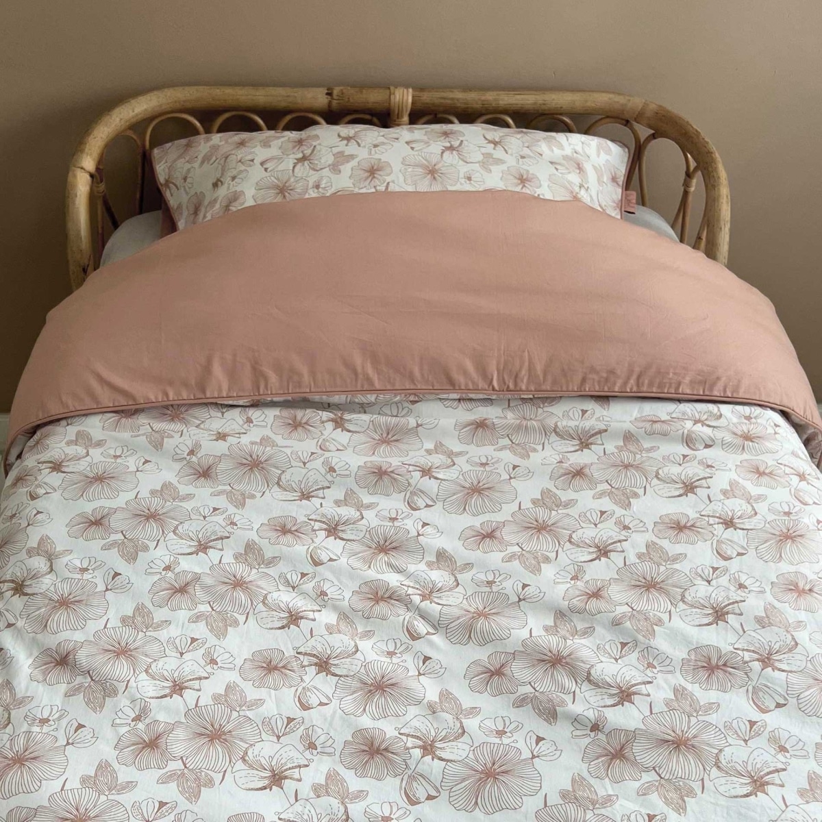 Witlof for Kids - Tuck-Inn Dekbedovertrek Junior 120X150Cm Flower Powder