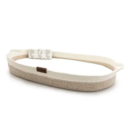 Yunioo - Changing Basket - White / Beige