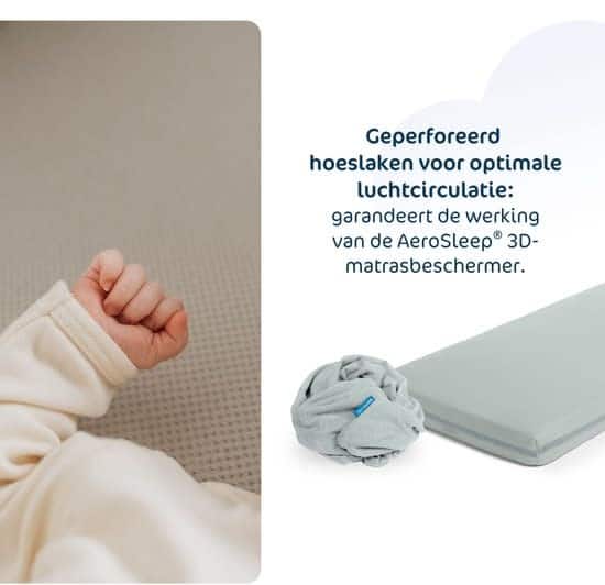 Aerosleep - Sleep Safe Fitted Sheet 140 x 70 Stone