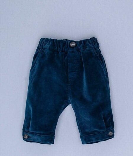 Aletta - Broek In Fluweel - Blauw