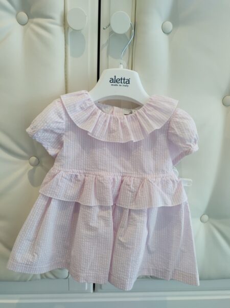 Aletta - Jurk + Bloomer - Roze/Wit Gestreept