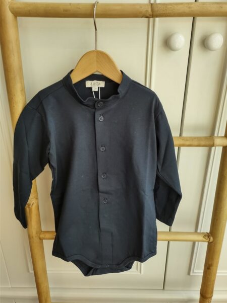 Aletta - Romper T-shirt Met Knoopjes - Blauw