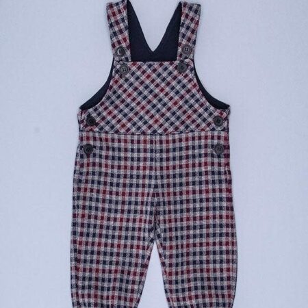 Aletta - Salopette - Blauw/Grijs/Rood