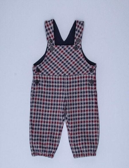 Aletta - Salopette - Blauw/Grijs/Rood