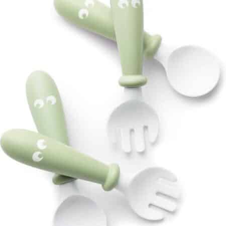 BabyBjörn - Babylepel en Vork, 4-delig - Pastelgroen