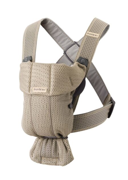 BabyBjörn - Draagzak Mini - 3D Mesh Grijs beige