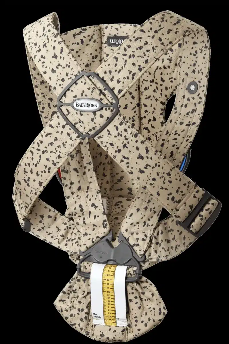 BabyBjörn - Draagzak Mini - Geweven Beige Donkergrijze Print