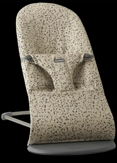 BabyBjörn - Wipstoeltje Bliss - Geweven Beige Donkergrijze Print