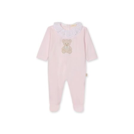 Baby Gi - Pink cotton frilly babygrow - Teddy & Me