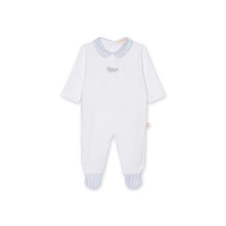 Baby Gi - White babygrow - Plane detail