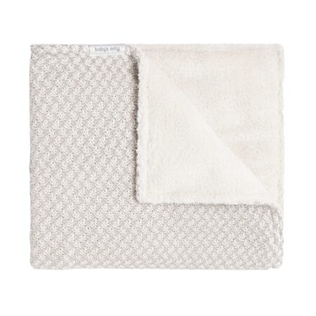 Baby's Only - Ledikantdeken teddy Happiness urban taupe/ecru