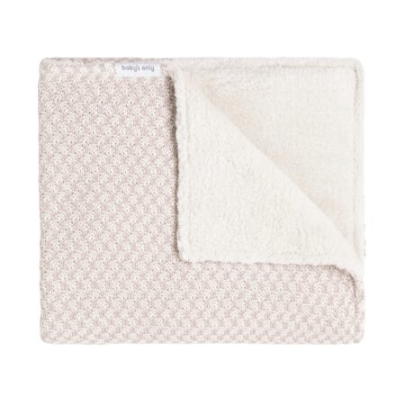Baby's Only - Wiegdeken teddy Happiness oud roze/ecru