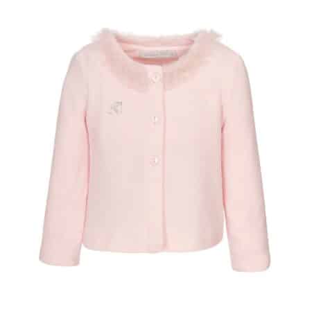 Balloon Chic - Cardigan Roze Met Tule Kraagje