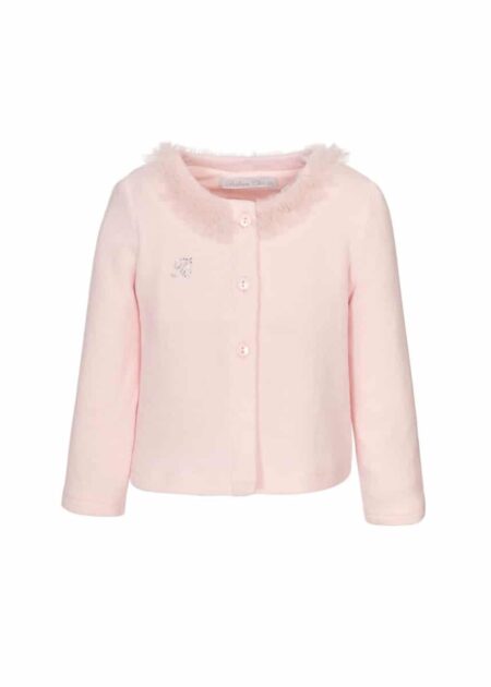 Balloon Chic - Cardigan Roze Met Tule Kraagje